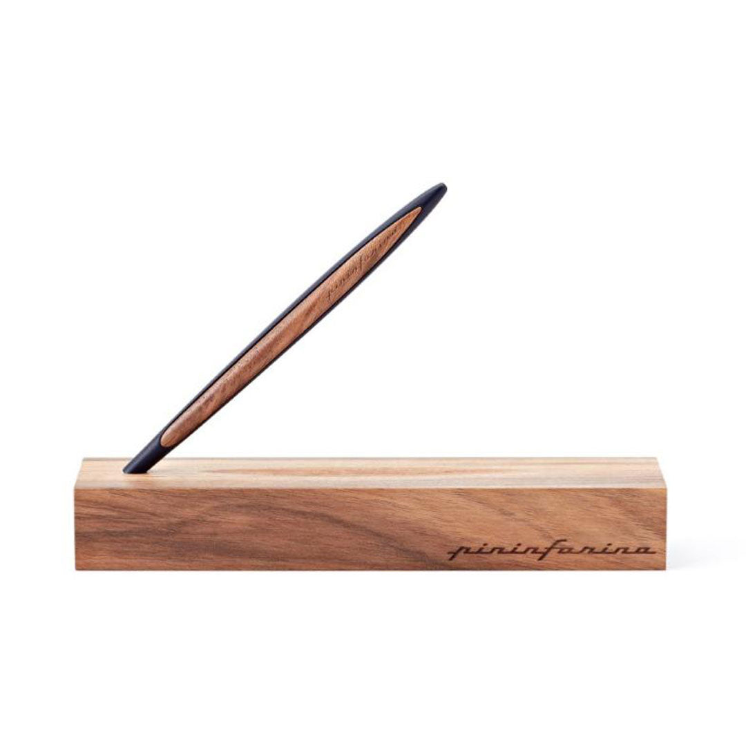 Pininfarina | Cambiano Classic Ink | Ballpoint Pen | Blue |  Solid Wood Desk Stand Pininfarina