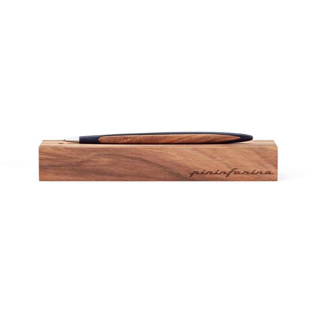 Pininfarina | Cambiano Classic Ink | Ballpoint Pen | Blue |  Solid Wood Desk Stand Pininfarina