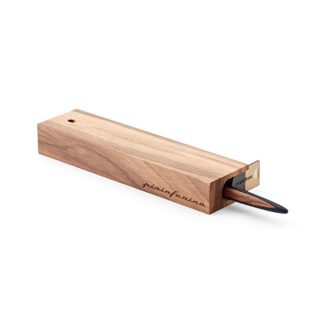 Pininfarina | Cambiano Classic Ink | Ballpoint Pen | Blue |  Solid Wood Desk Stand Pininfarina
