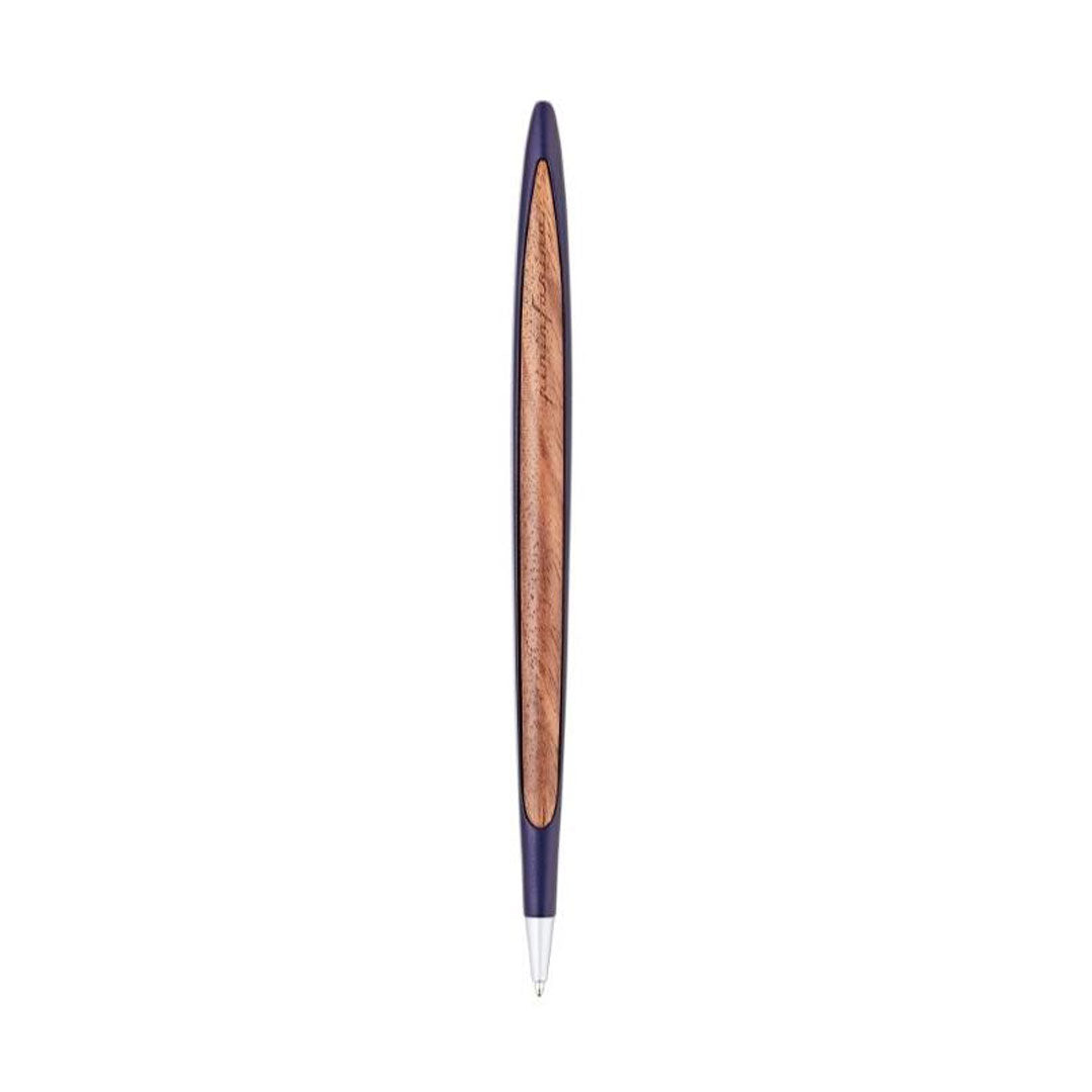 Pininfarina | Cambiano Classic Ink | Ballpoint Pen | Blue |  Solid Wood Desk Stand Pininfarina
