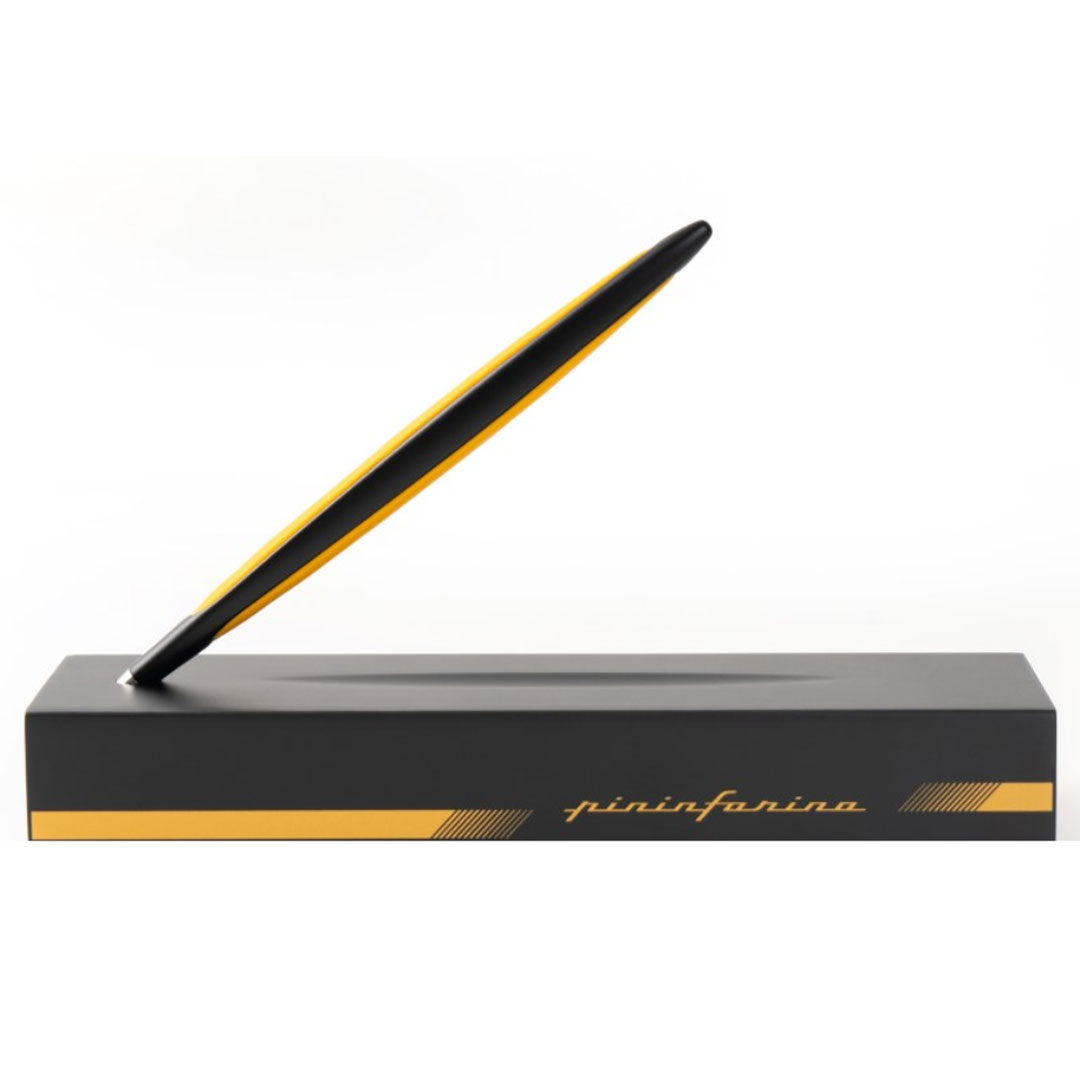 Pininfarina | Cambiano Race | Yellow | Ballpoint Pen | Racing Desk Stand Pininfarina