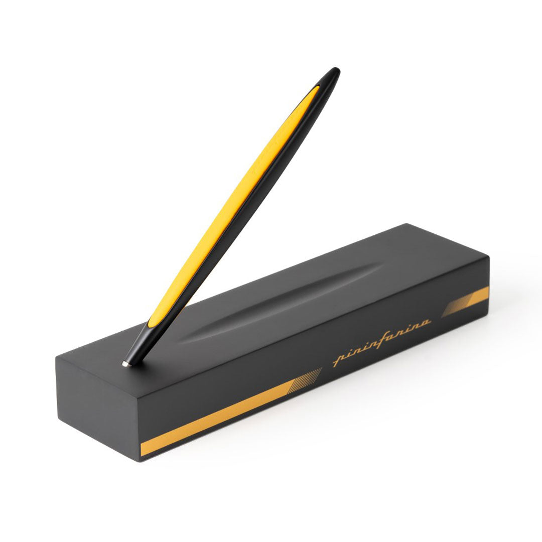 Pininfarina | Cambiano Race | Yellow | Ballpoint Pen | Racing Desk Stand Pininfarina