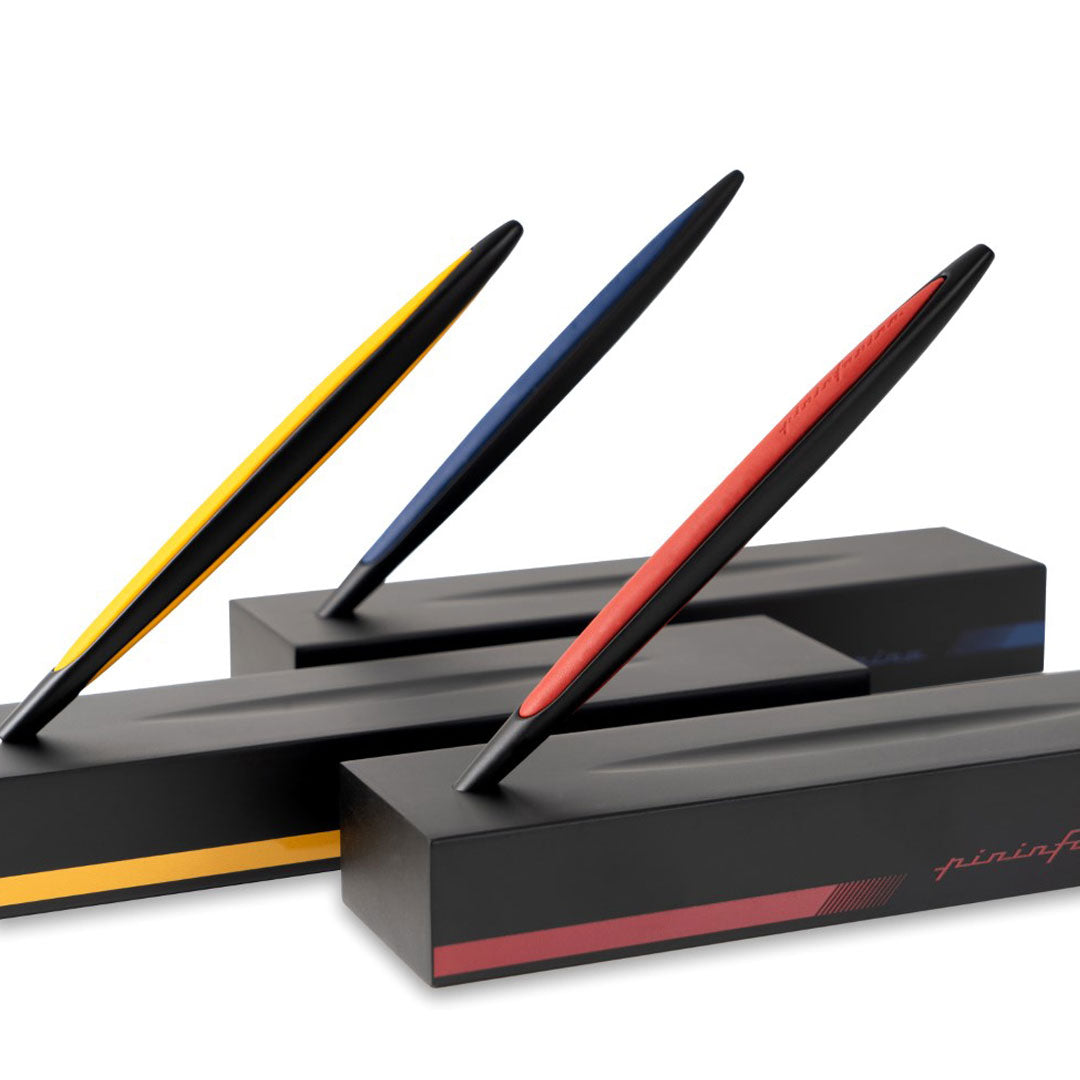 Pininfarina | Cambiano Race | Yellow | Ballpoint Pen | Racing Desk Stand Pininfarina