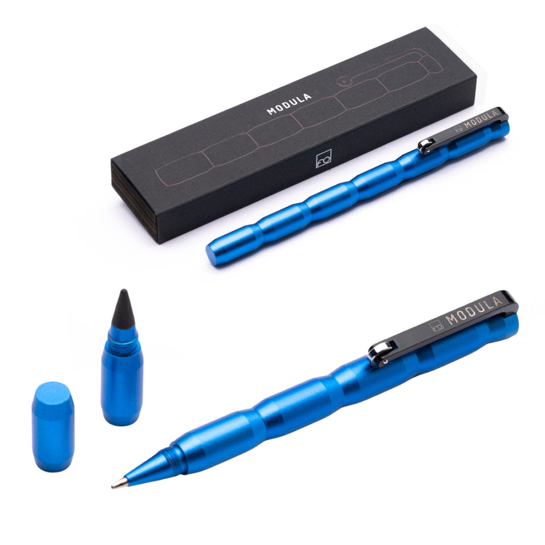 Pininfarina | Forever Modula | Aluminum | GrafeeX Tip Pencil & Ballpoint Pen | Blue Pininfarina
