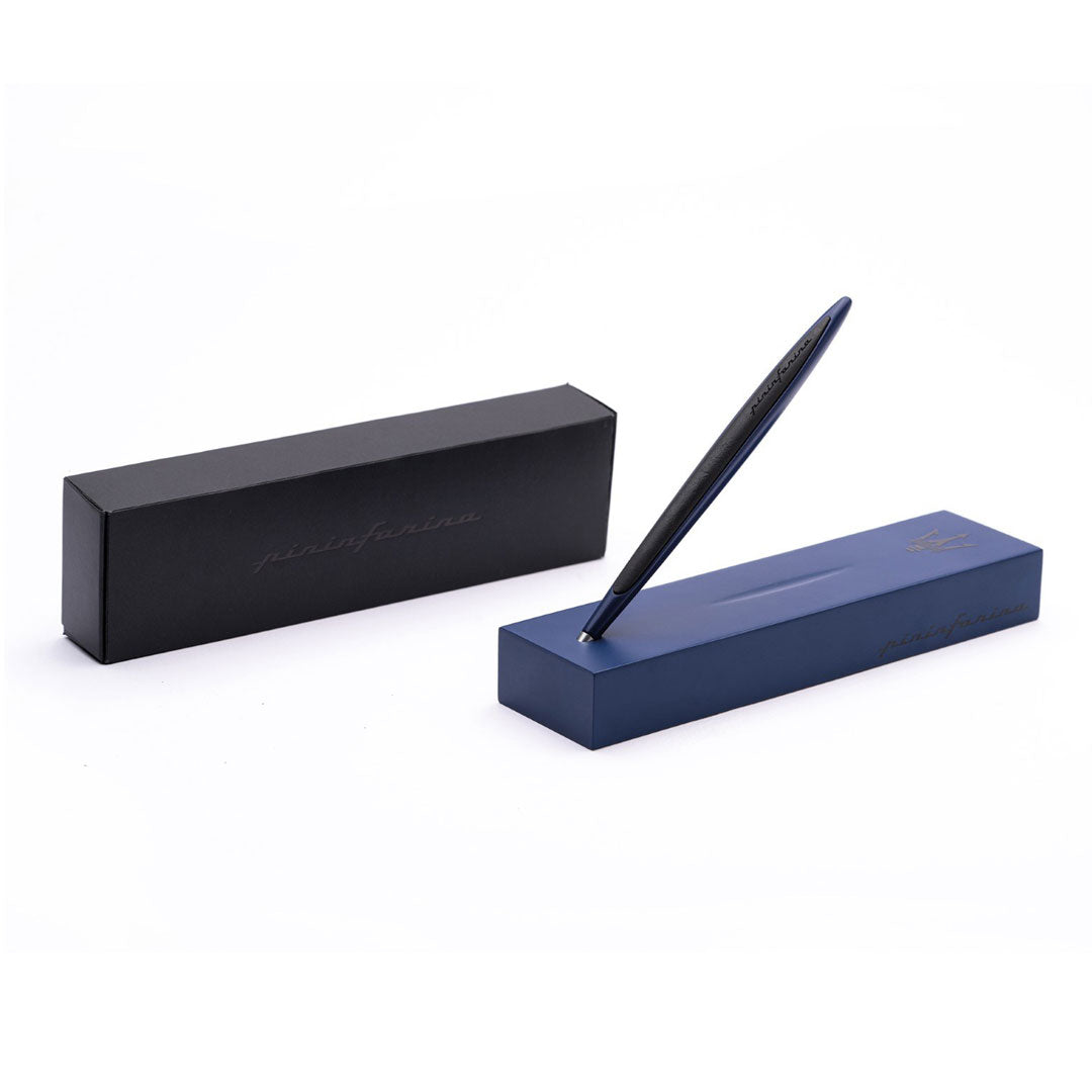 Pininfarina | Cambiano Maserati Special Edition Ballpoint | Blue | Wooden Display Base Pininfarina