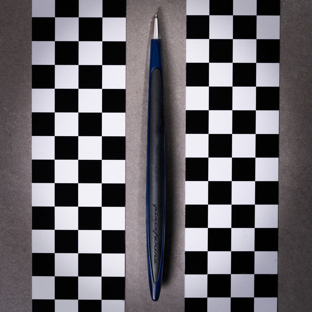 Pininfarina | Cambiano Maserati Special Edition Ballpoint | Blue | Wooden Display Base Pininfarina