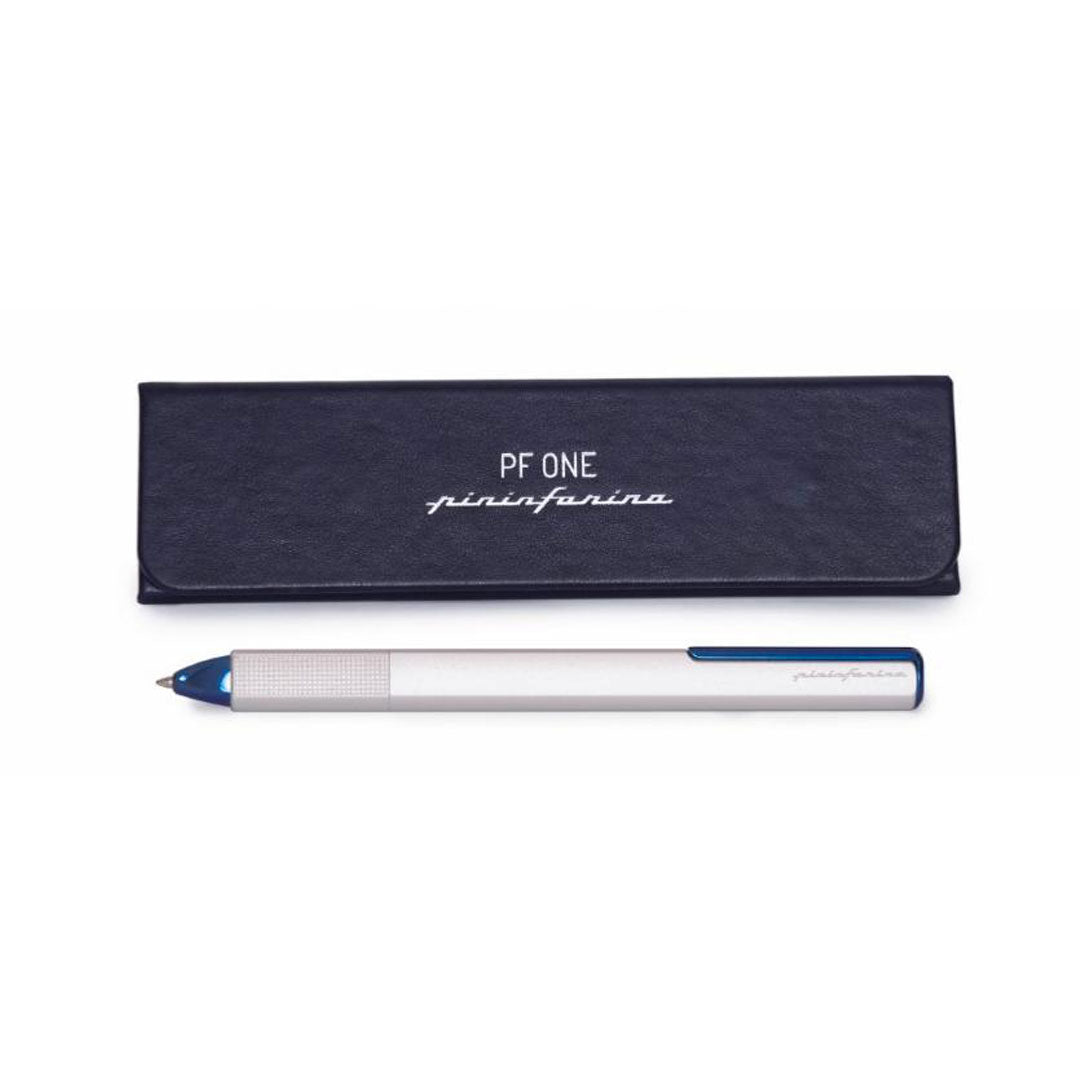 Pininfarina | Pf One Blue&Silver | Retractable Ballpoint Pen with Twist Mechanism Pininfarina