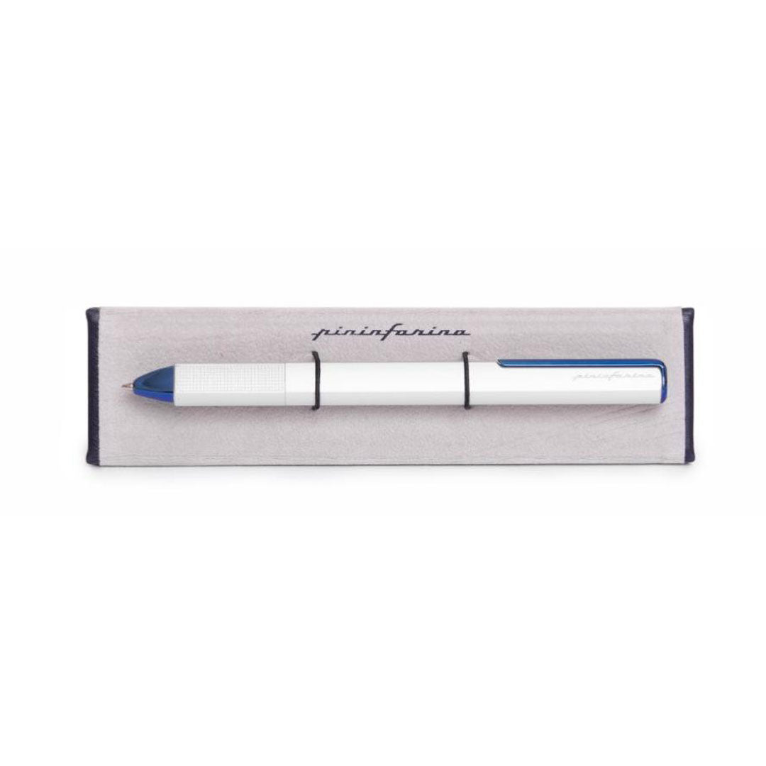 Pininfarina | Pf One Blue&Silver | Retractable Ballpoint Pen with Twist Mechanism Pininfarina