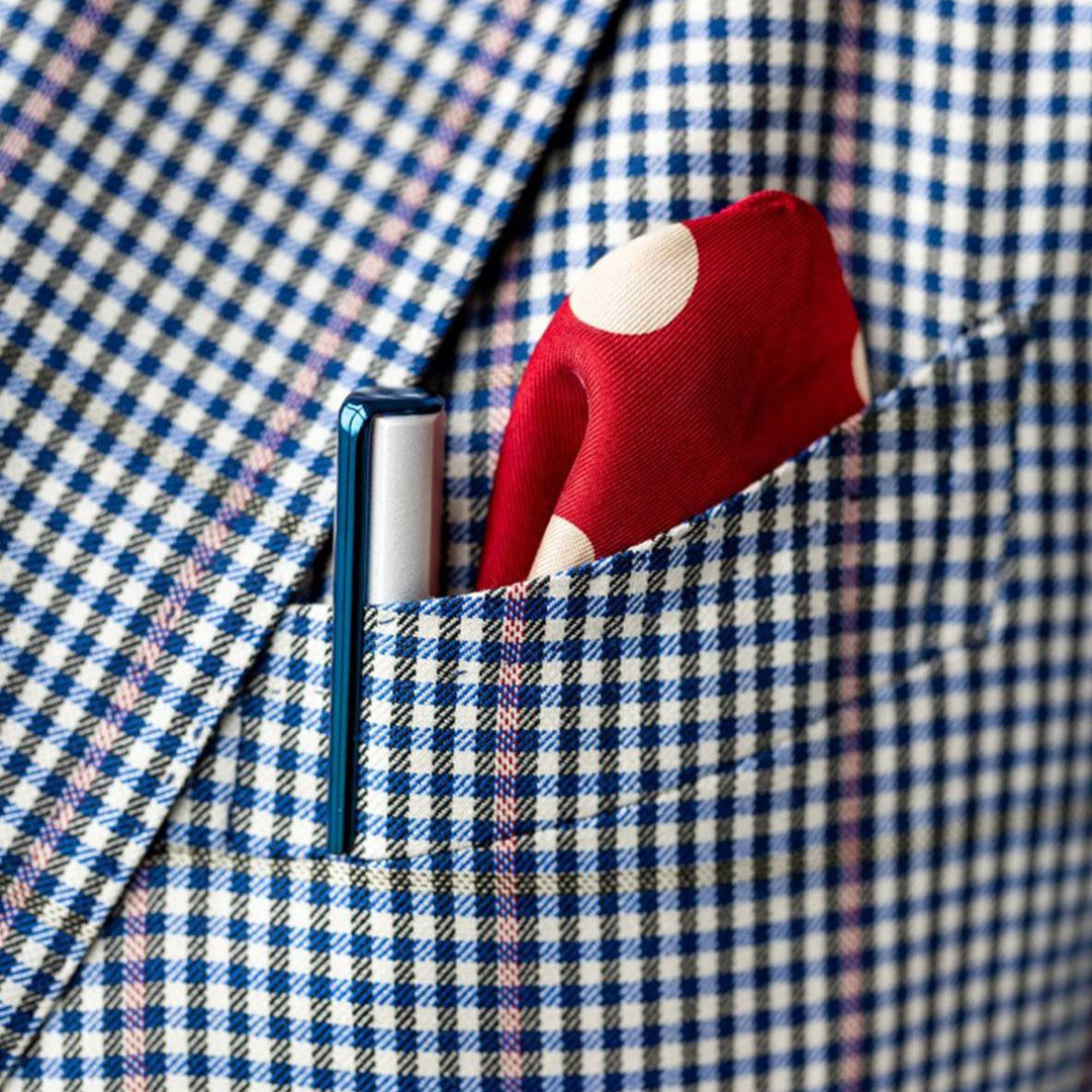 Pininfarina | Pf One Blue&Silver | Retractable Ballpoint Pen with Twist Mechanism Pininfarina