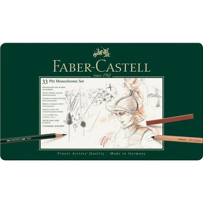 Faber Castell Pitt Monochrome Set Of 33 Faber Castell