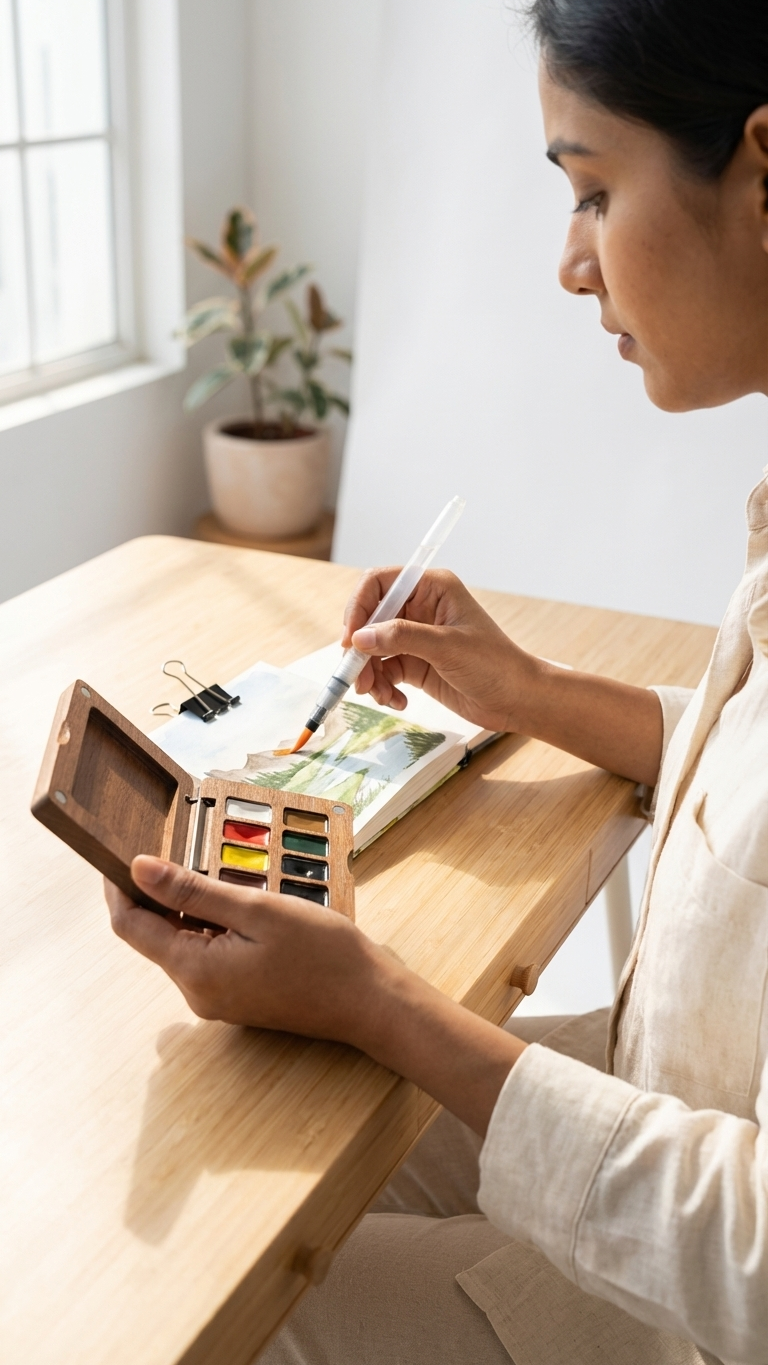 Artstation Mini Travel Art Kit Portable Watercolour Sketch Kit
