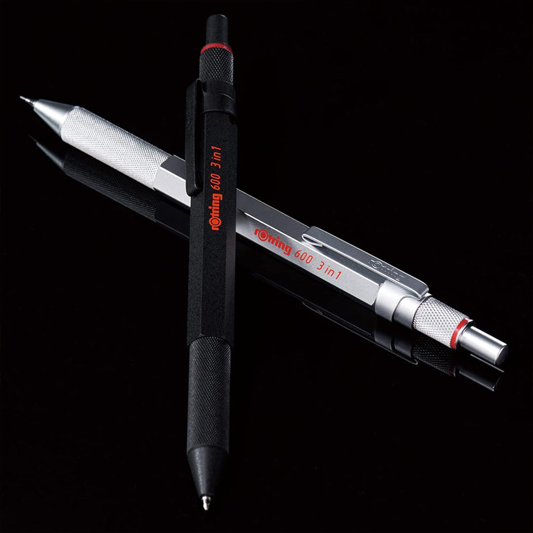 Rotring | 600 Pen And Mechanical Pencil | 3-in-1 | Black Rotring