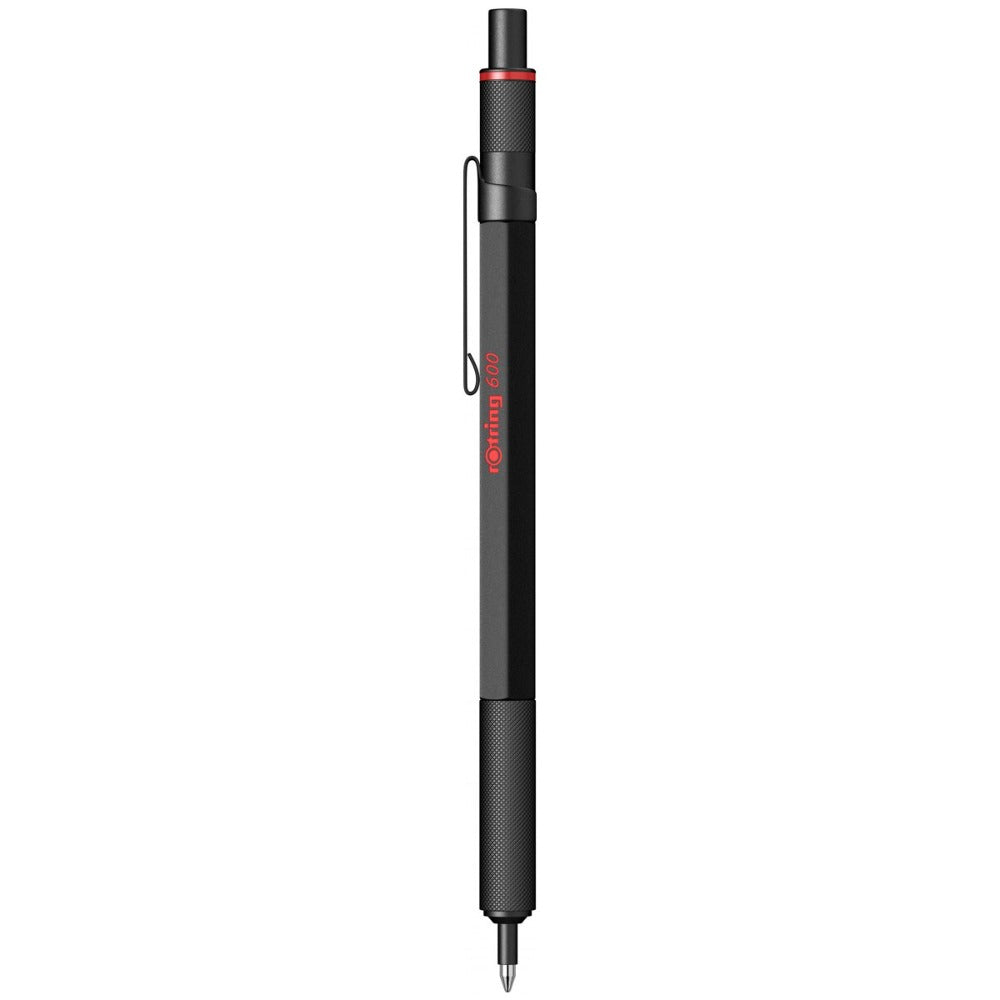 Rotring | 600 Series | Black 1.0mm Ball Pen | Metal Body | Non-Slip | Metal Knurled Grip Rotring