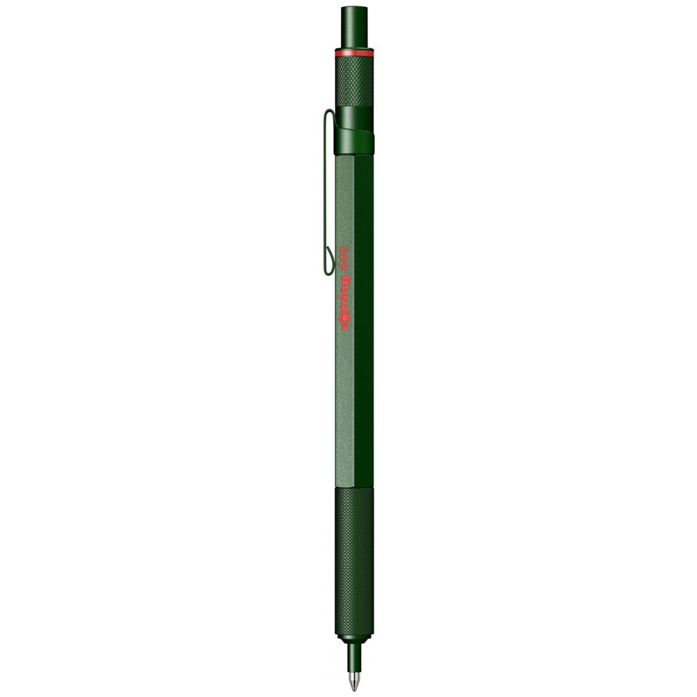 Rotring | 600 Series | Green 1.0mm Ball Pen | Metal Body | Non-Slip | Metal Knurled Grip Rotring