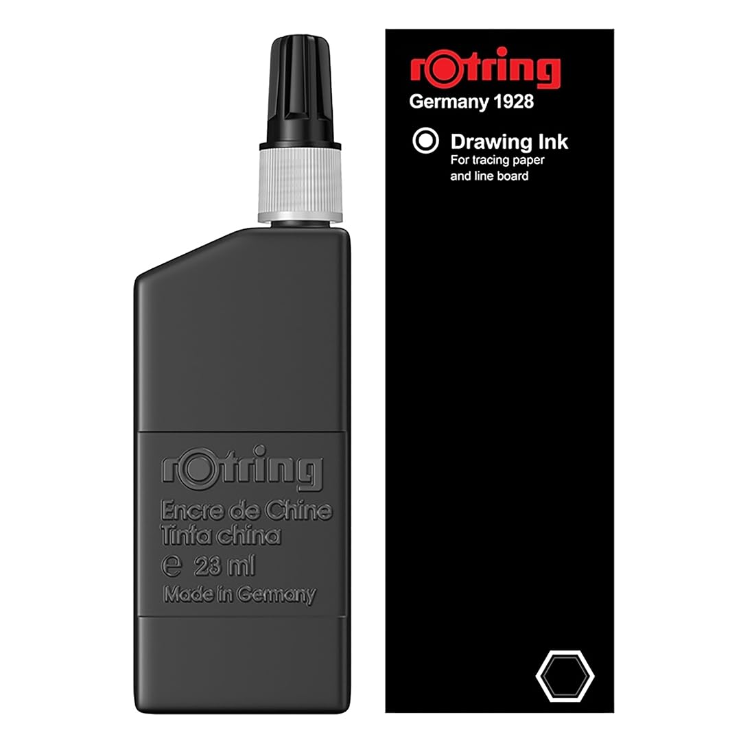 Rotring | Isograph | Drawing Ink | 23 ml | Bottle | Black Rotring