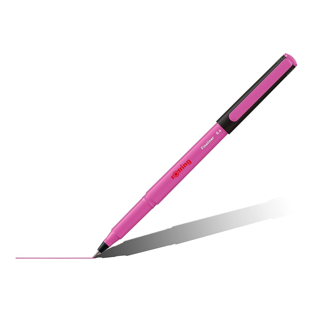 Rotring | Liner Fineliner Pens | Assorted Colours | Pack of 4 Pieces | 0.4mm Rotring