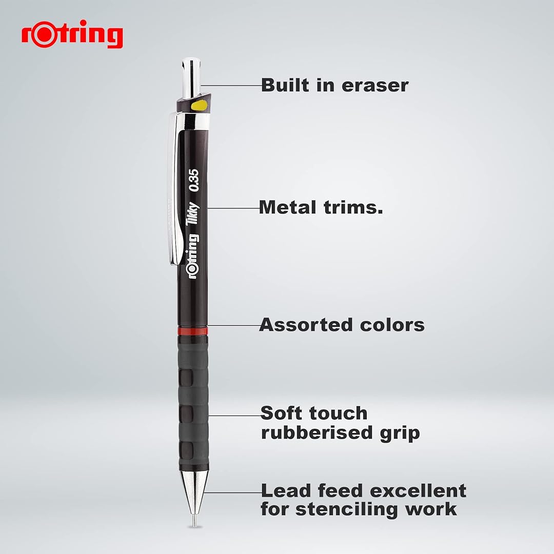 Rotring | Tikky | 0.35 mm | Mechanical Pencil | Black Rotring