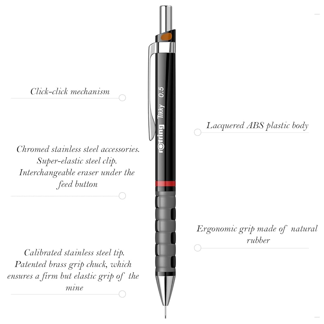 Rotring | Tikky | Mechanical Pencil | Black Barrel | 0.5mm Rotring