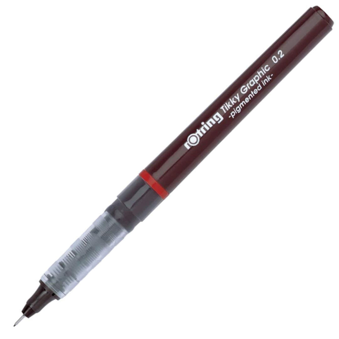 Rotring | Tikky | Graphic Fineliner | 0.2mm | Black Ink | Box of 12 Rotring