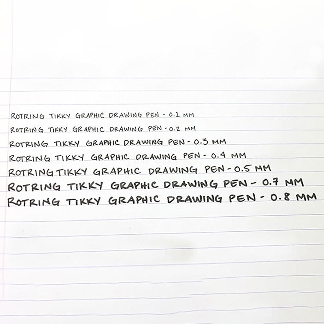 Rotring | Tikky | Graphic Fineliner | Black Pigment Lightfast | 0.3mm | 5 Pen Set Rotring