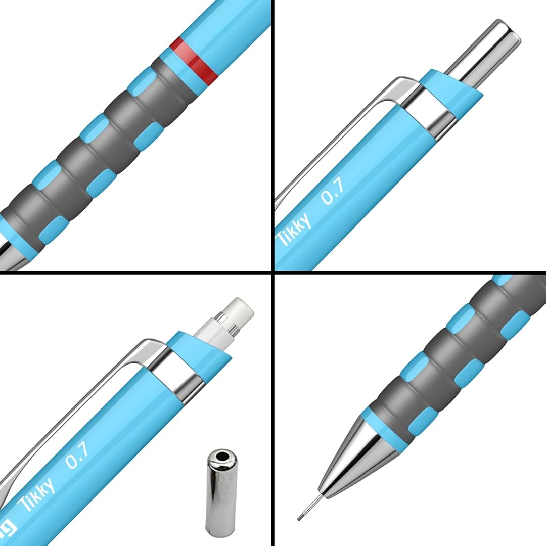 Rotring | Tikky | Mechanical Pencil | 0.7mm | Triangular Ergonomic Grip | Blue Rotring