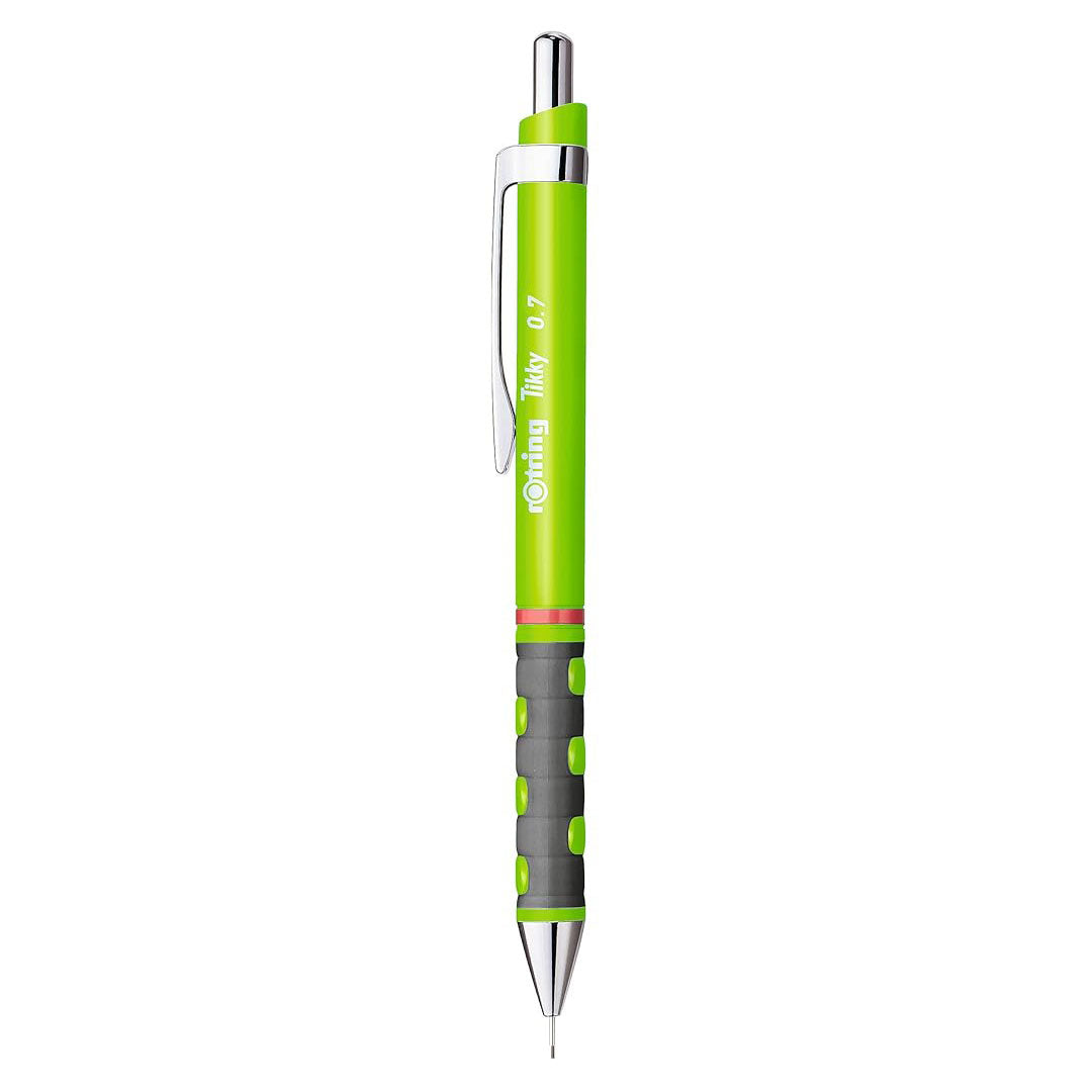 Rotring | Tikky | Mechanical Pencil | 0.7mm | Triangular Ergonomic Grip | Neon Green Rotring