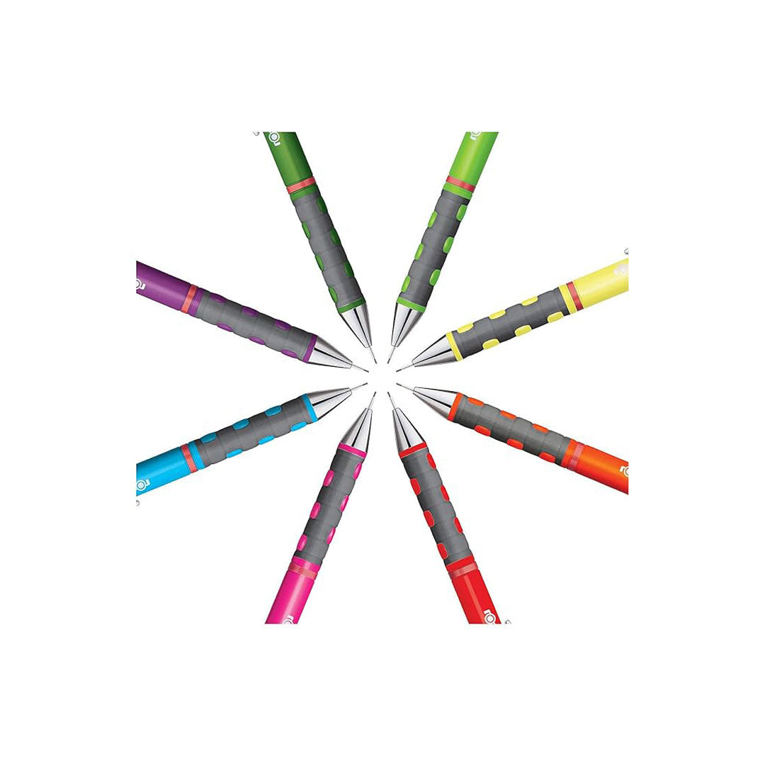 Rotring | Tikky | Mechanical Pencil | 0.7mm | Triangular Ergonomic Grip | Neon Orange Rotring