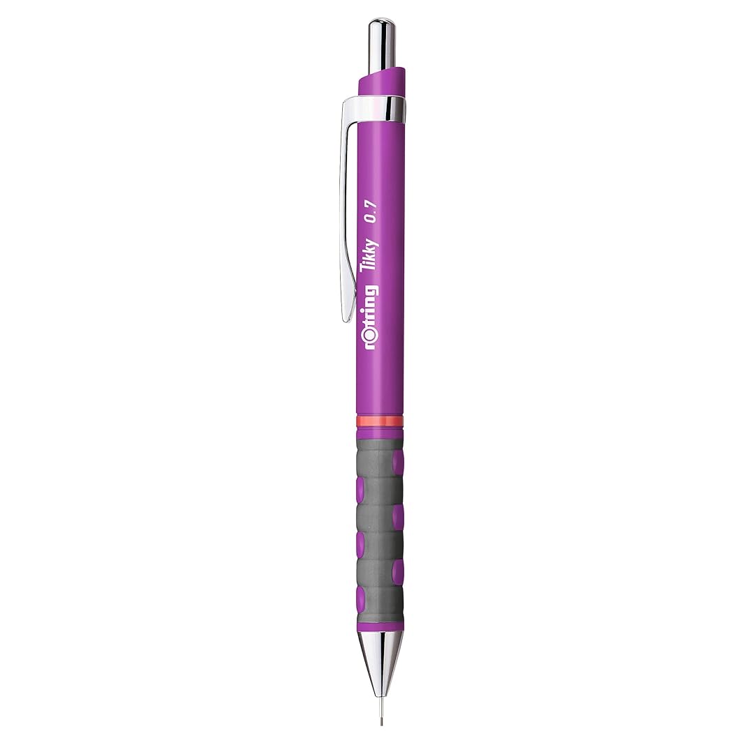 Rotring | Tikky | Mechanical Pencil | 0.7mm | Triangular Ergonomic Grip | Purple Rotring