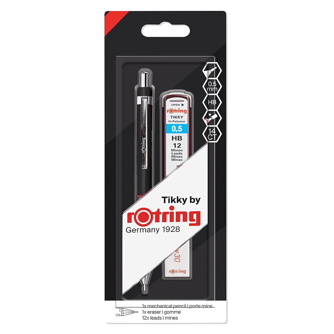 Rotring | Tikky | Mechanical Pencil Set | 0.5mm | Black Rotring