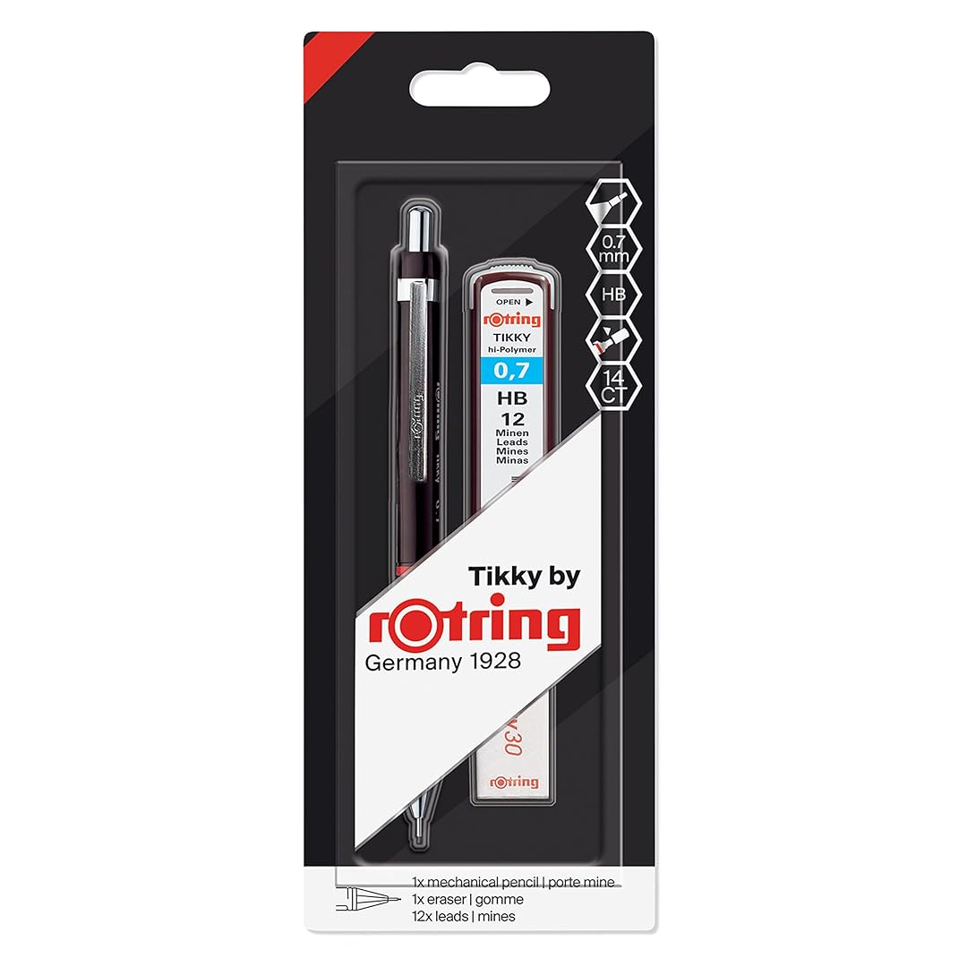 Rotring | Tikky | Mechanical Pencil Set | 0.7mm | Black Barrel Rotring