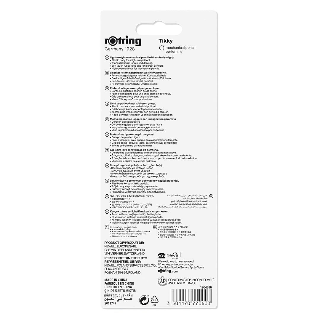 Rotring | Tikky | Mechanical Pencil Set | 0.7mm | Black Barrel Rotring