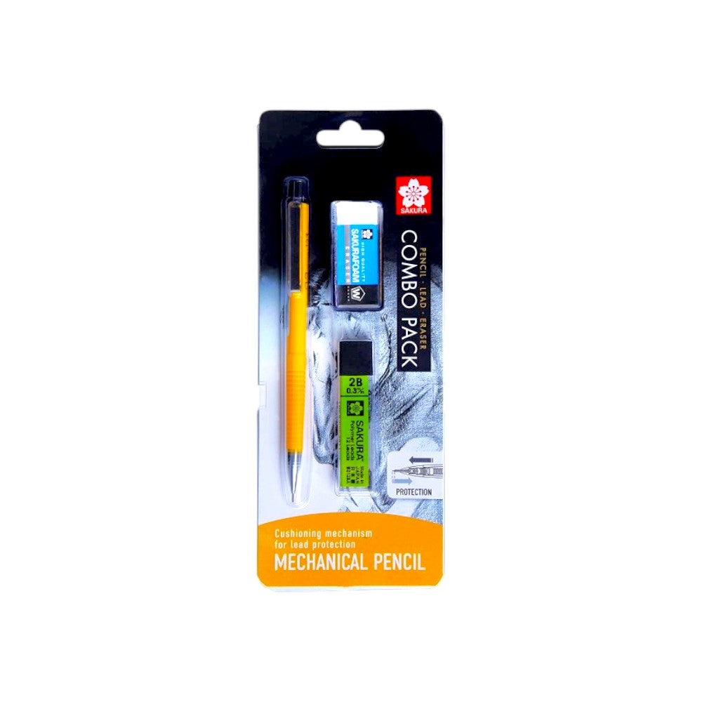 Sakura Mechanical Pencil Combo - Pencil, Lead and Eraser Set