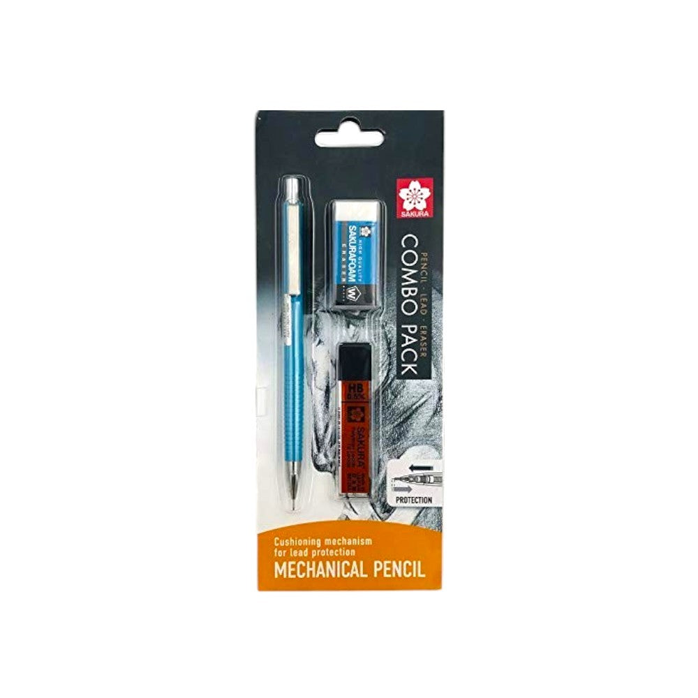 Sakura Mechanical Pencil Combo - Pencil, Lead and Eraser Set