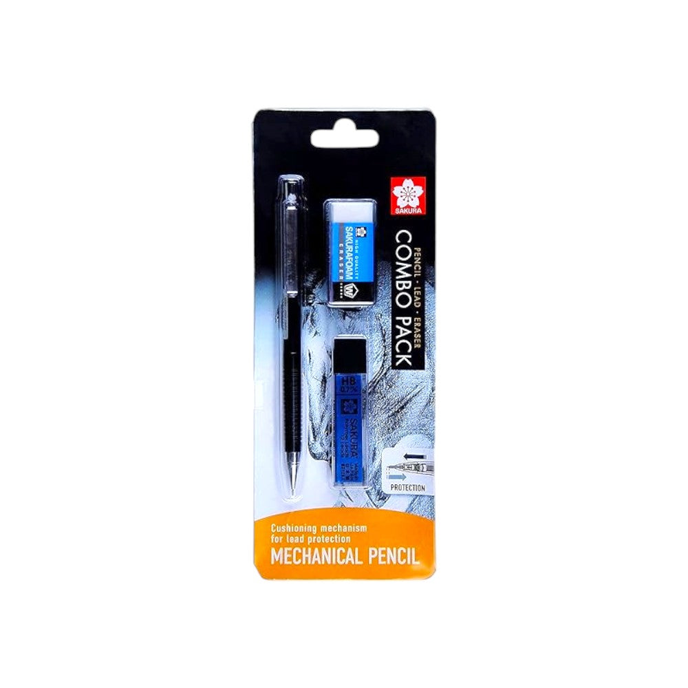 Sakura Mechanical Pencil Combo - Pencil, Lead and Eraser Set