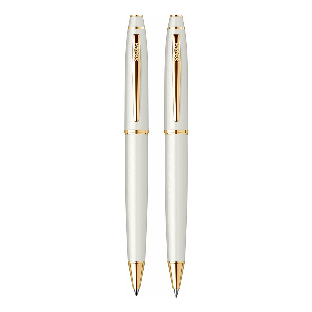 Scrikss | Noble 35 | Pen + Mechanical Pencil 0.7 | White Gold Scrikss