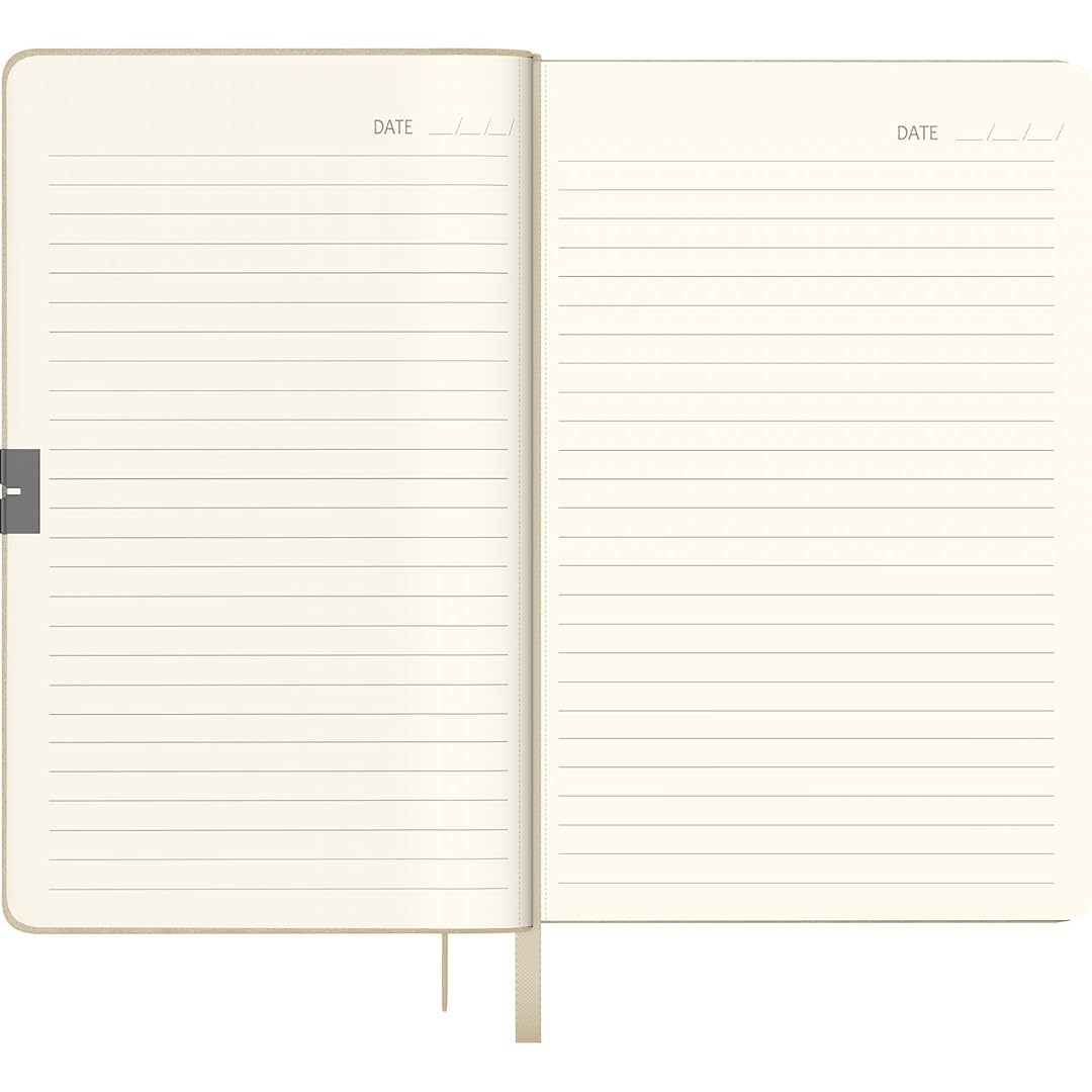 Scrikss | A5 Size | Premium Notebook | Beige Faux Leather Paperback Cover | Ruled Scrikss