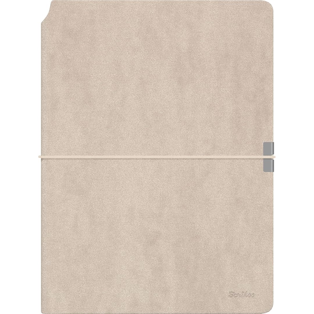Scrikss | A5 Size | Premium Notebook | Beige Faux Leather Paperback Cover | Ruled Scrikss