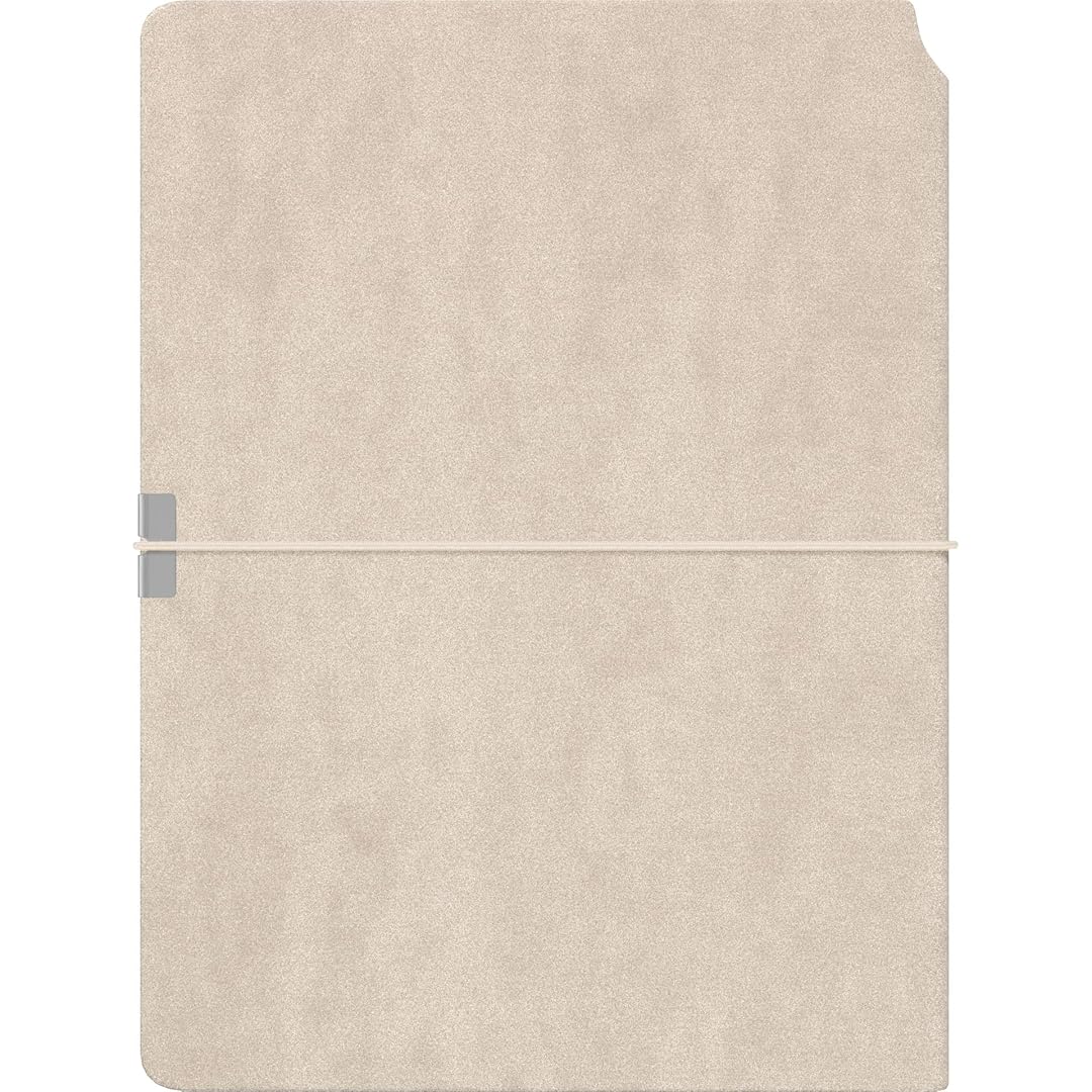 Scrikss | A5 Size | Premium Notebook | Beige Faux Leather Paperback Cover | Ruled Scrikss