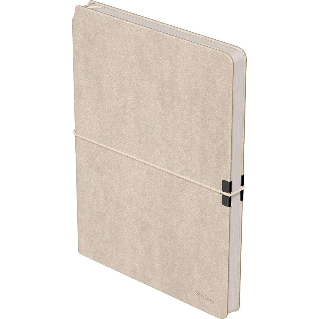 Scrikss | A5 Size | Premium Notebook | Beige Faux Leather Paperback Cover | Ruled Scrikss