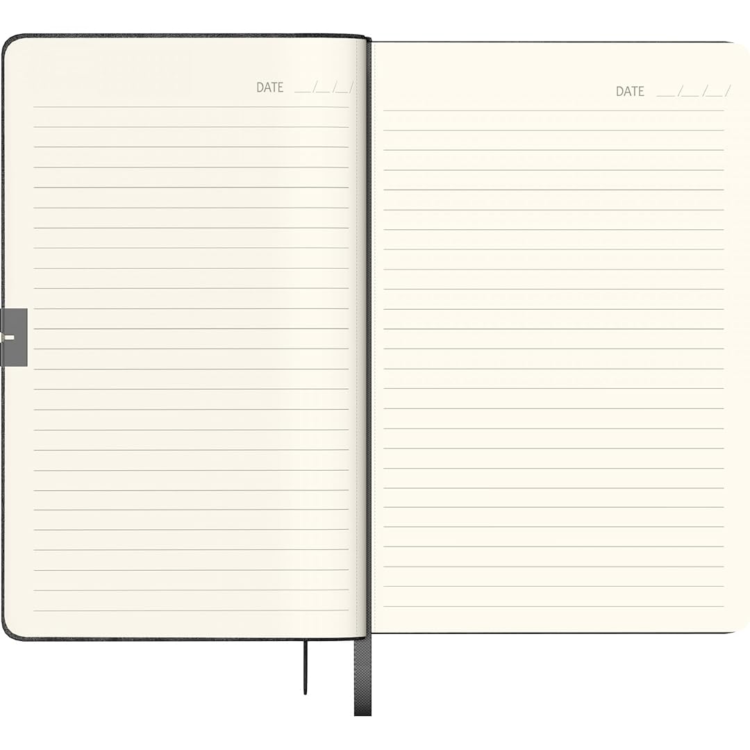 Scrikss | A5 Size | Premium Notebook | Black Faux Leather Paperback Cover | Ruled Scrikss