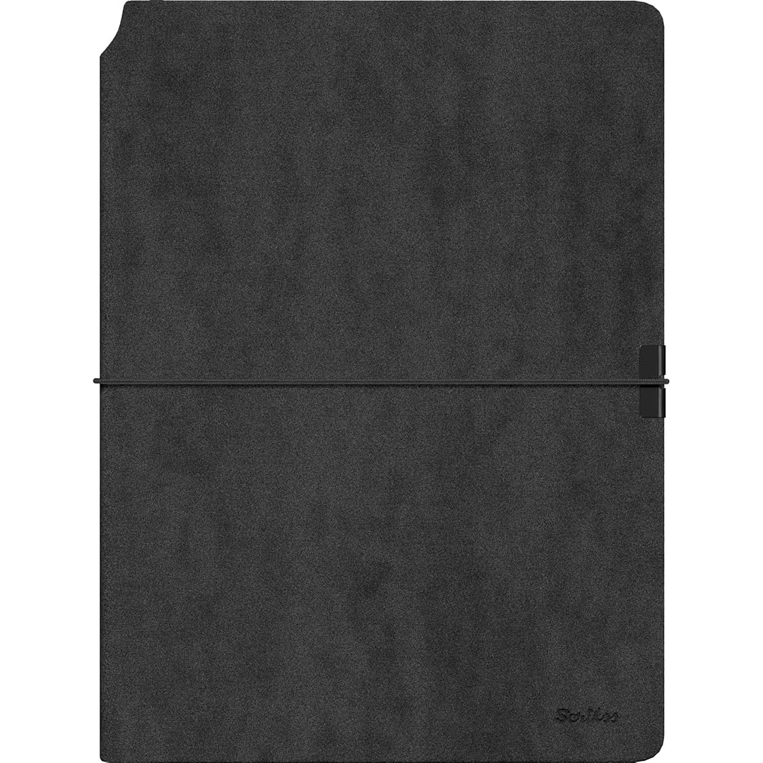 Scrikss | A5 Size | Premium Notebook | Black Faux Leather Paperback Cover | Ruled Scrikss