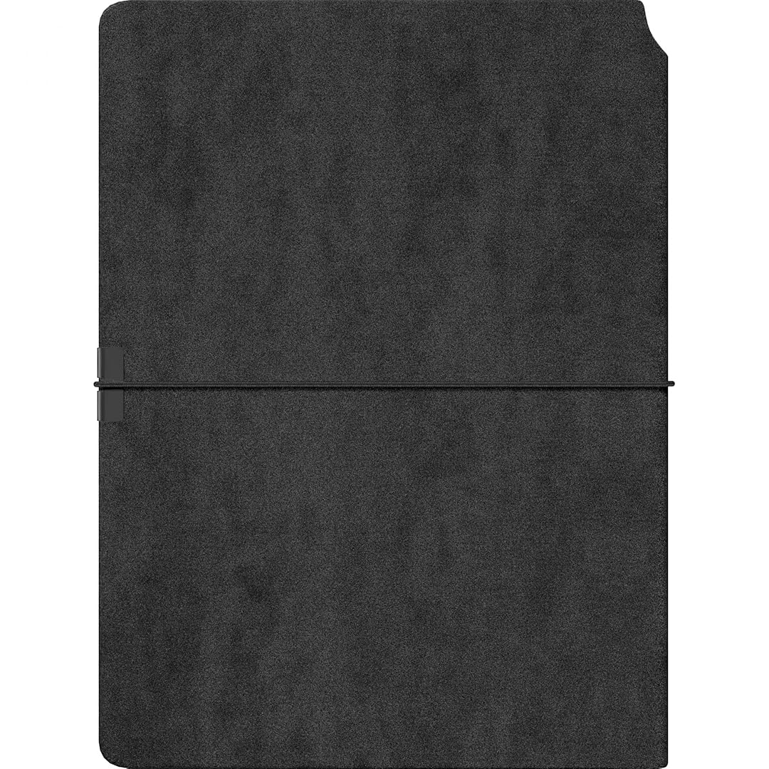 Scrikss | A5 Size | Premium Notebook | Black Faux Leather Paperback Cover | Ruled Scrikss