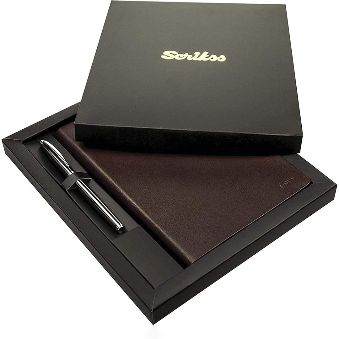 Scrikss | Chester Notebook A5 | Pen Set | Black Zequenz
