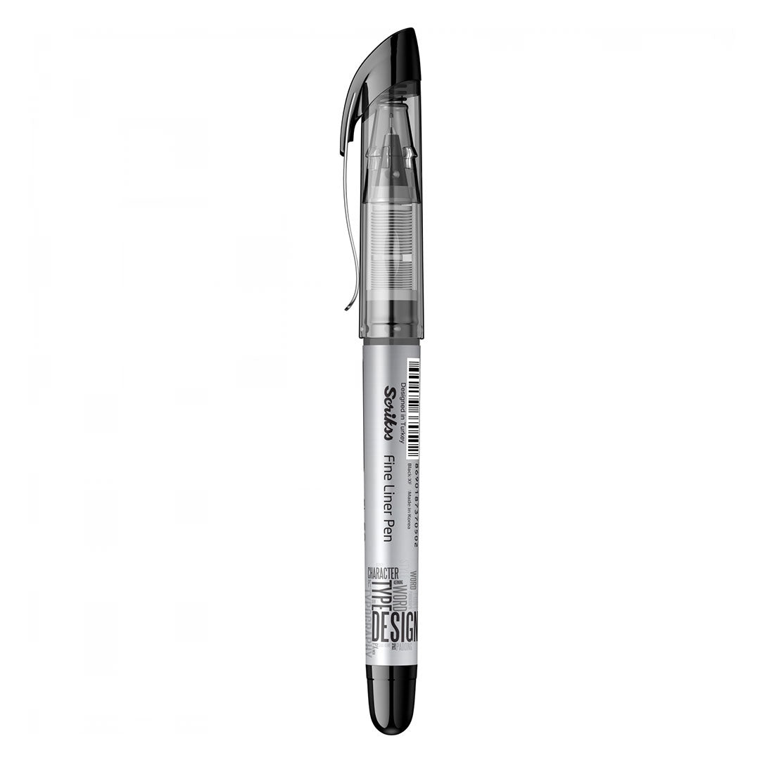 Scrikss | Fl-68 | Fineliner 0.6mm | Box Of 12 | Black Scrikss