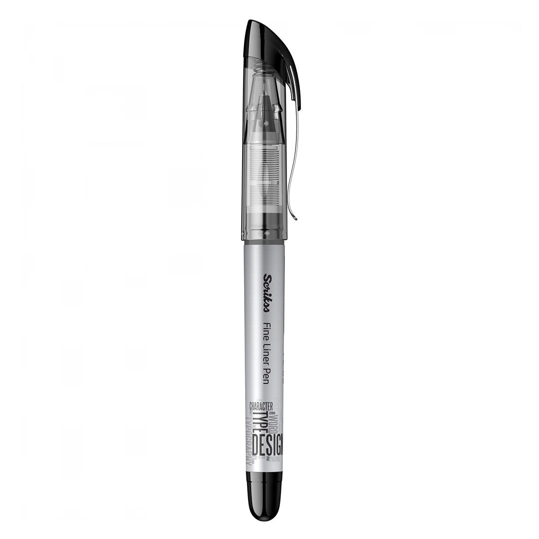 Scrikss | Fl-68 | Fineliner 0.6mm | Box Of 12 | Black Scrikss