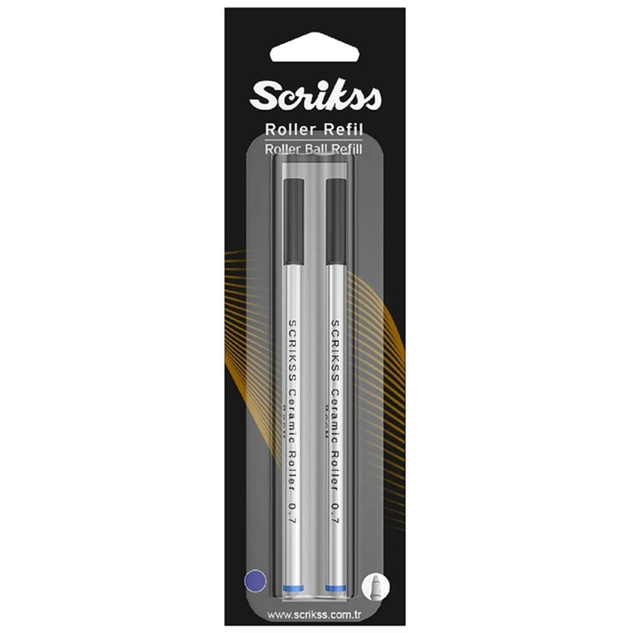 Scrikss | Heritage | Rollerball Pen Refill | Pack Of 2 | Blue Scrikss