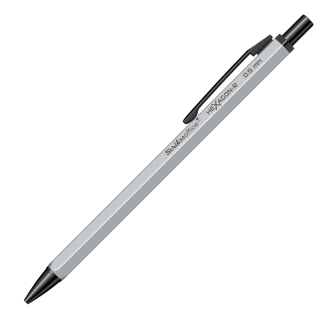 Scrikss | Hexagon-R | Mechanical Pencil | 0.5mm | Silver Scrikss