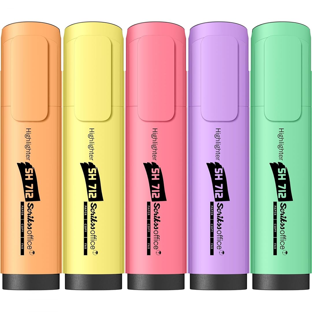 Scrikss | Highlighter Pen | Chisel Tip | Colored Pen Set Scrikss