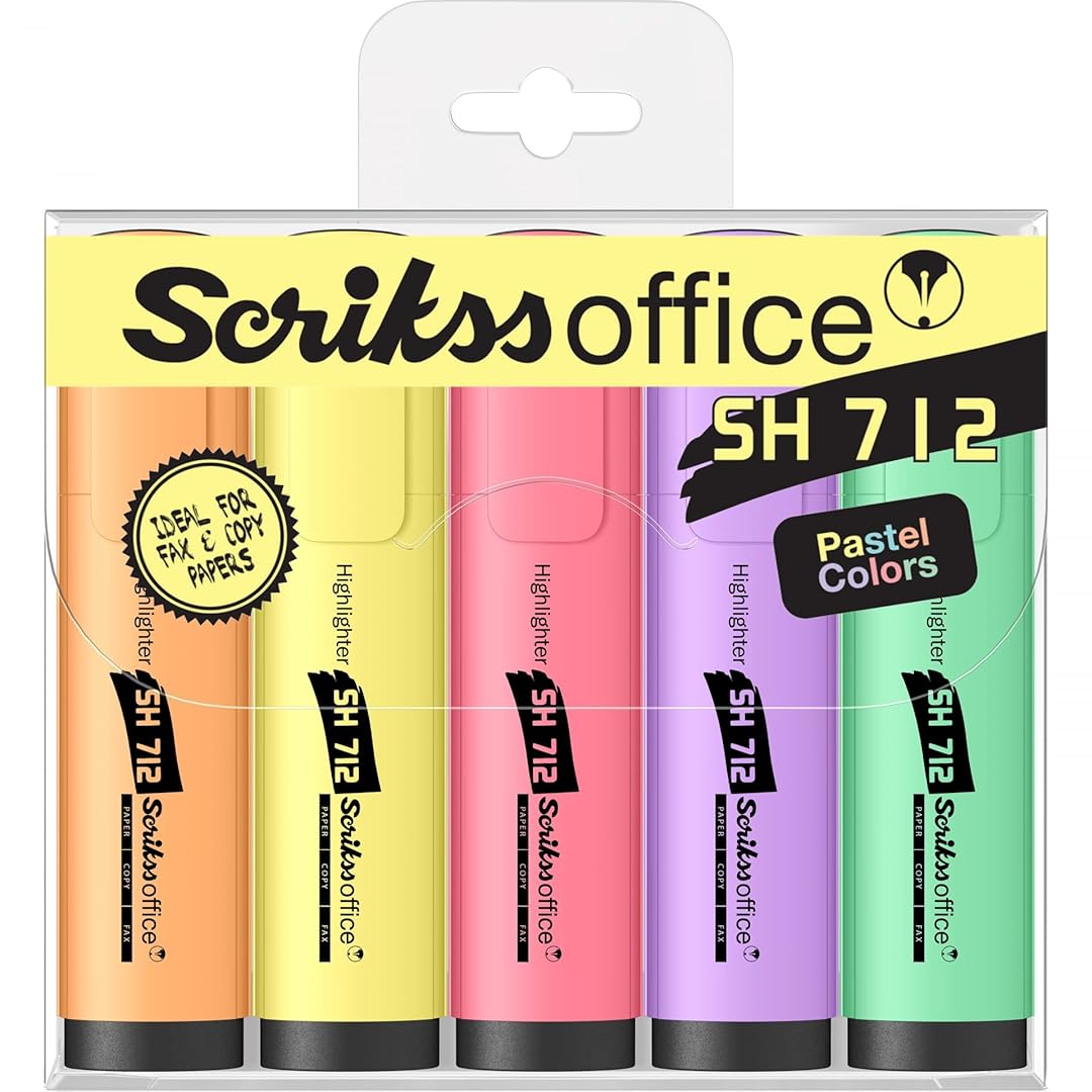 Scrikss | Highlighter Pen | Chisel Tip | Colored Pen Set Scrikss