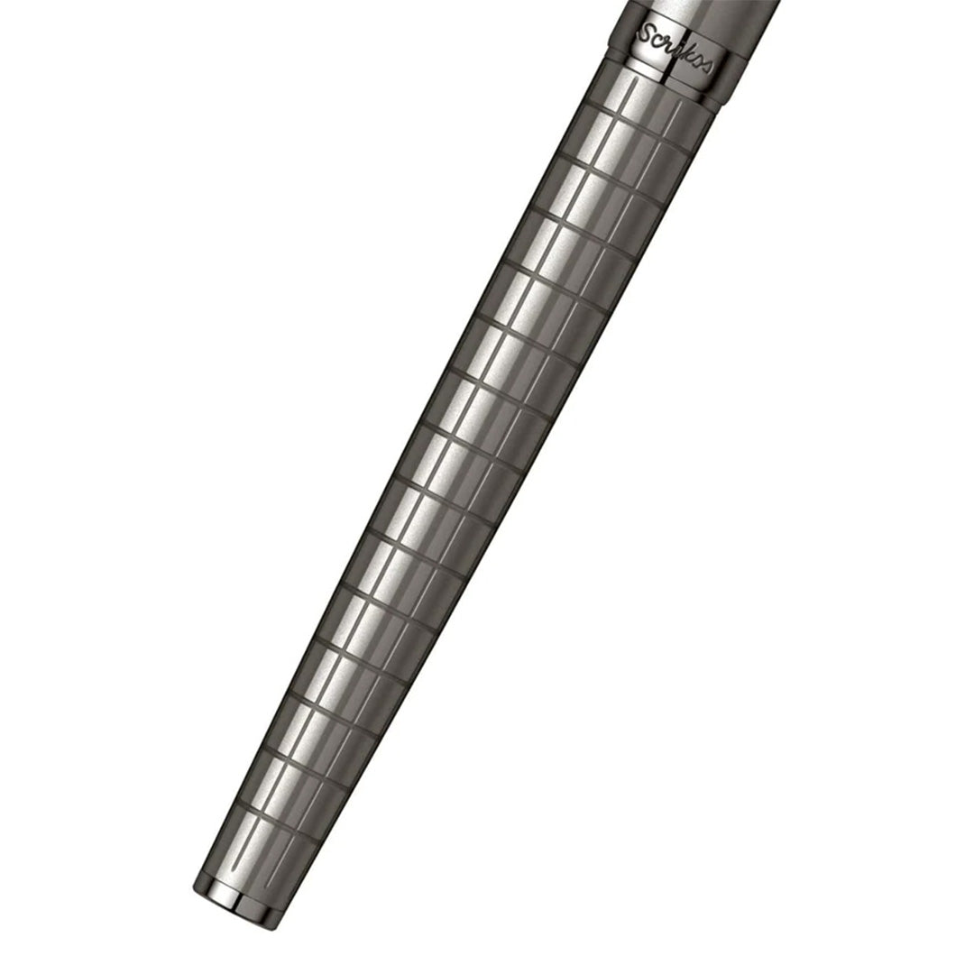 Scrikss | Honour 38 | Carbon Grey | Roller Pen | Chrome Plated Trims Scrikss